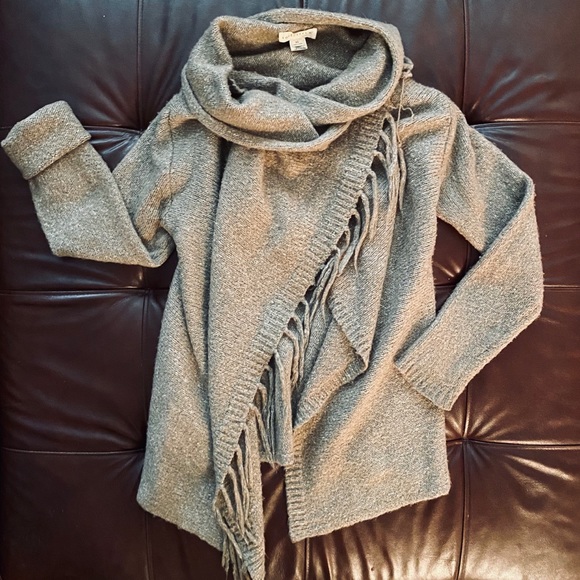 Lovestich Camel Speckled Knit Cardigan Sweater M - Picture 2 of 16